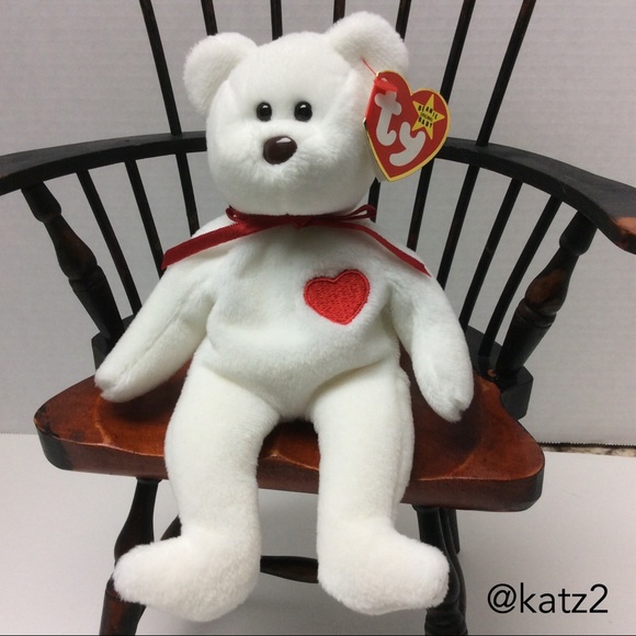 Ty Beanie Baby Retired Valentino the Valentine Bear 1994 - Tag Error - Picture 1 of 4